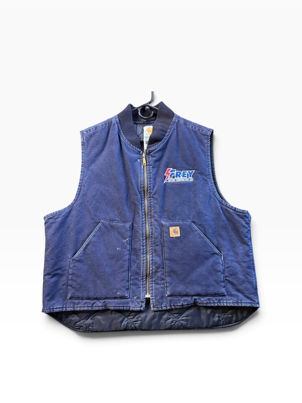 Carhartt Men's Navy Work Vest with Frey Logo